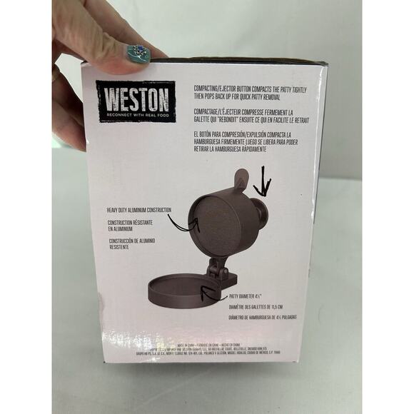 Weston Burger Express with Compacting/Ejector Button Model 07-0310-W New - Picture 2 of 5